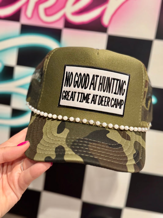 Great time at deer camp trucker hat