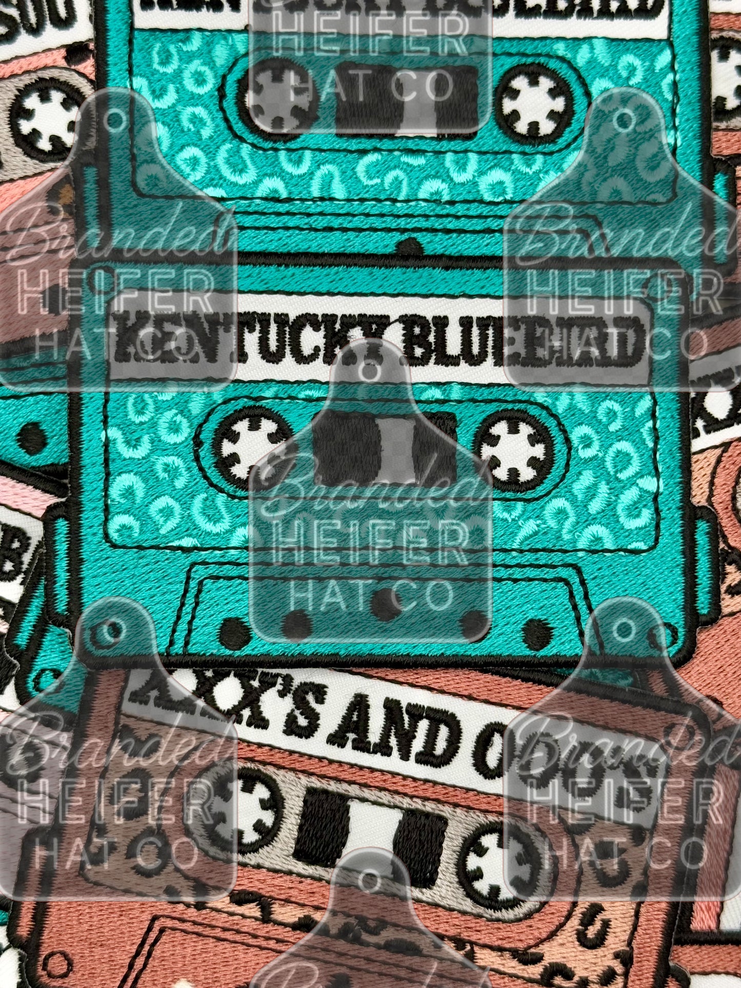 Country classic cassettes embroidery patch