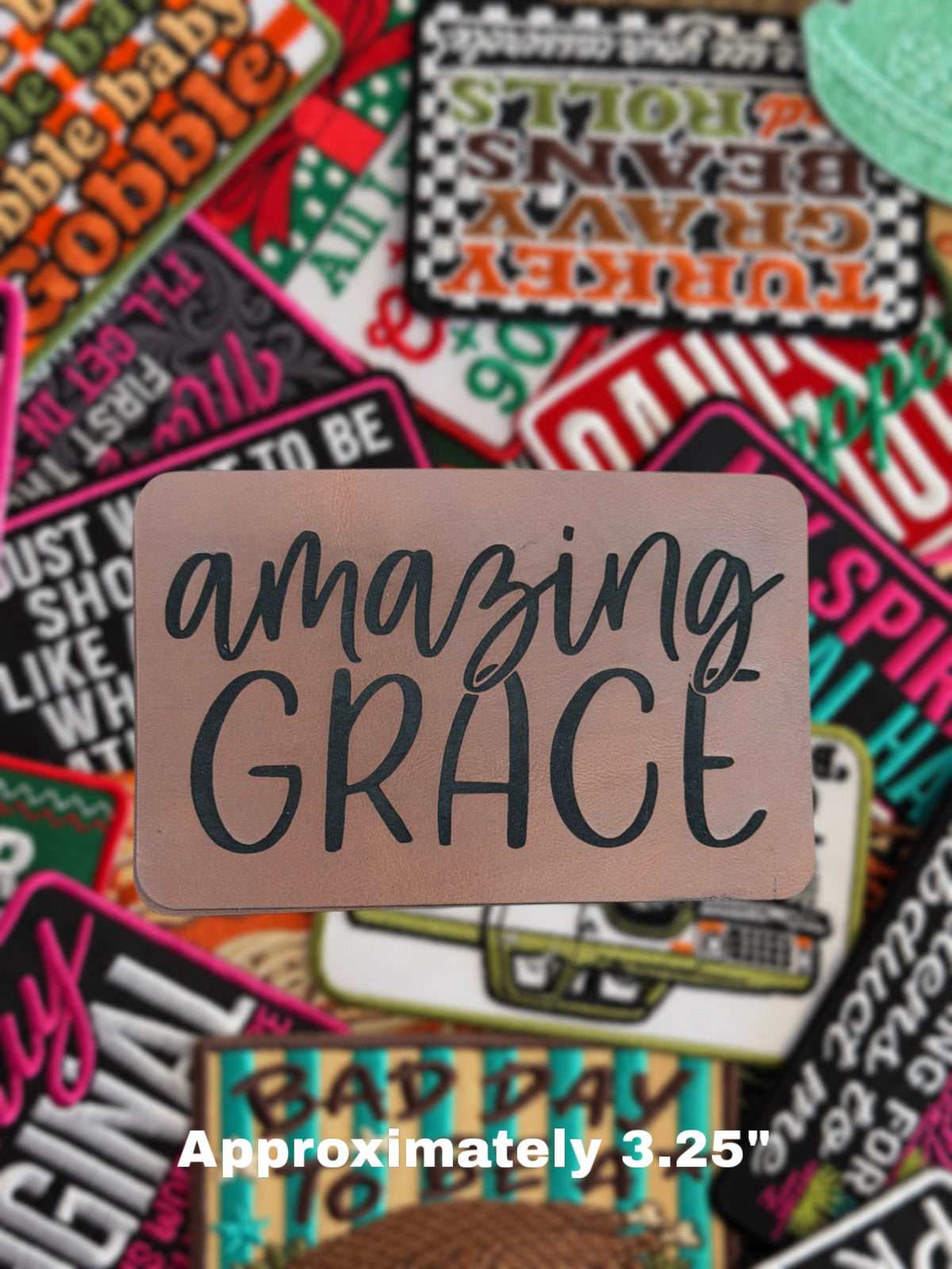 AMAZING GRACE LEATHERETTE PATCH