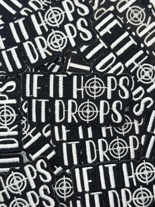 Hunting phrases embroidery patch