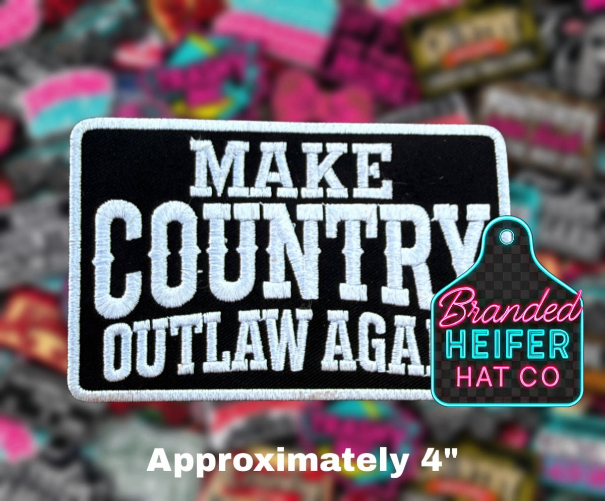 OUTLAW AGAIN EMBROIDERY PATCH