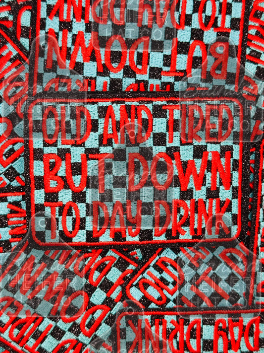 Old and tired glitter embroidery patch