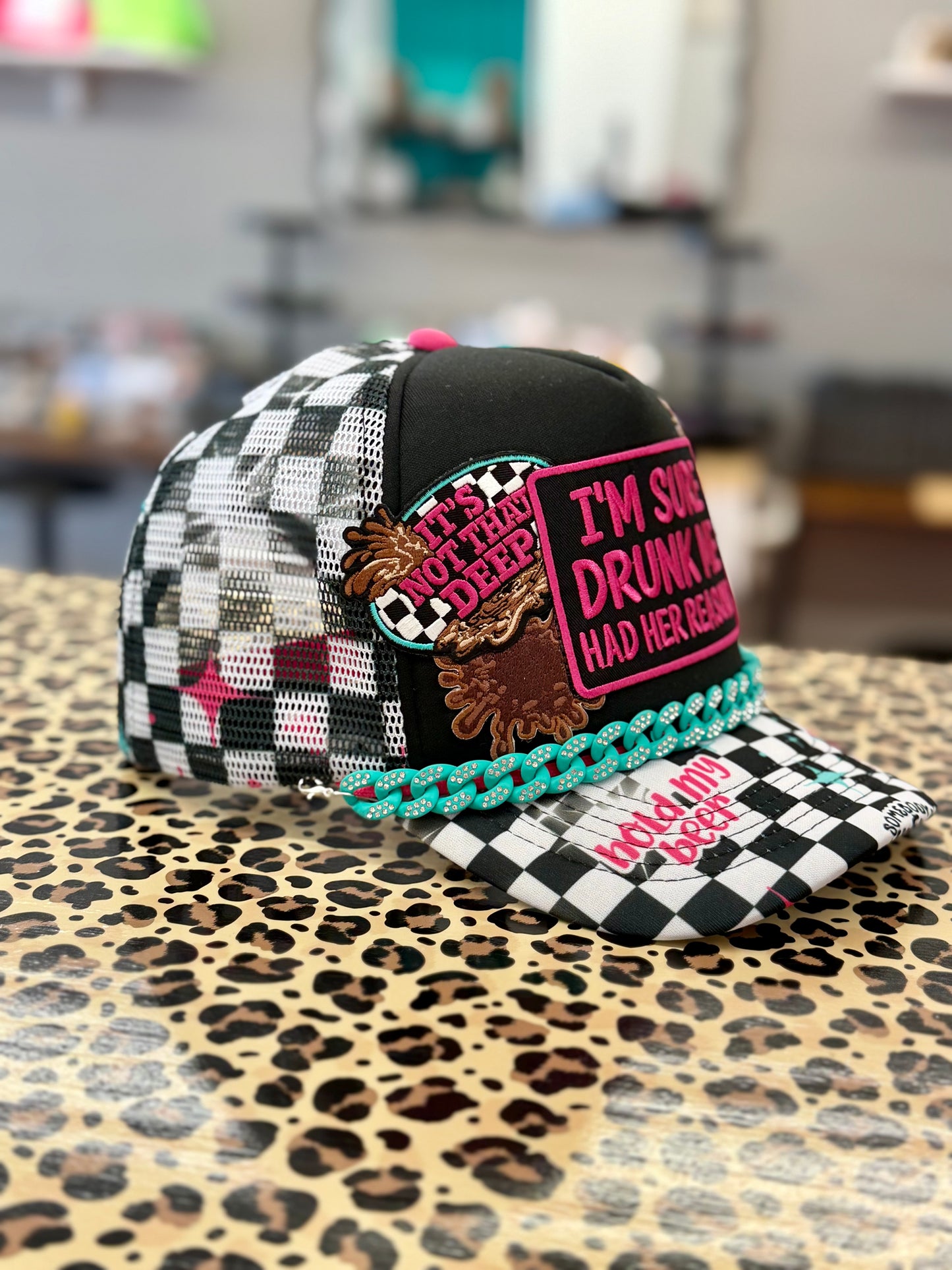 DRUNK ME PONYTAIL TRUCKER HAT