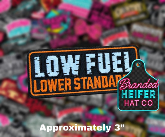 LOW FUEL EMBROIDERY PATCH