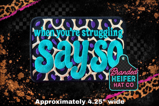 SAY SO l EMBRODERY PATCH