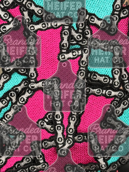 Chain bolt embroidery patch