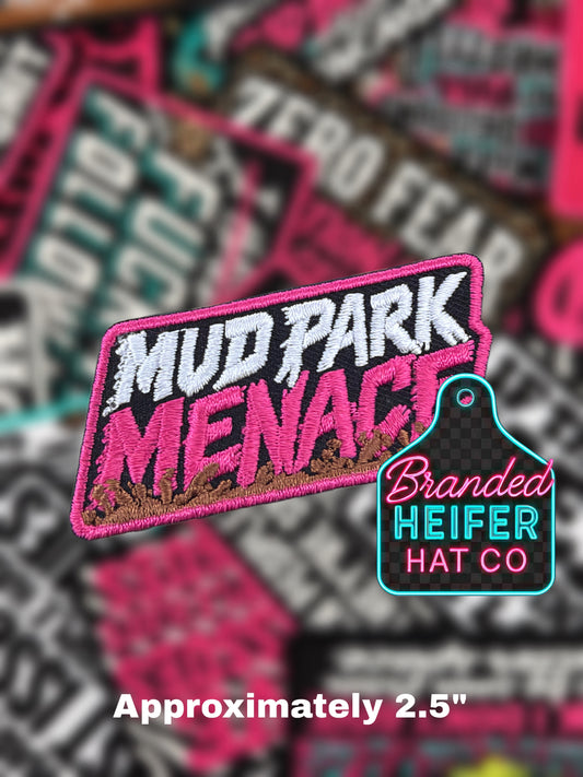 MUD PARK MENACE | EMBROIDERED HAT PATCH