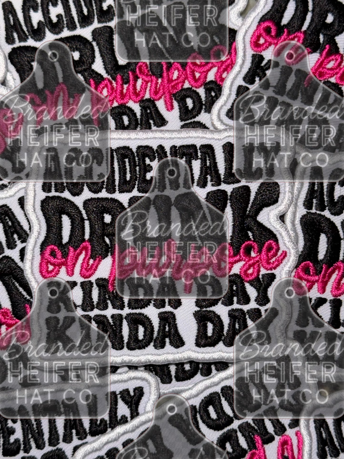 Accidentally drunk embroidery patch