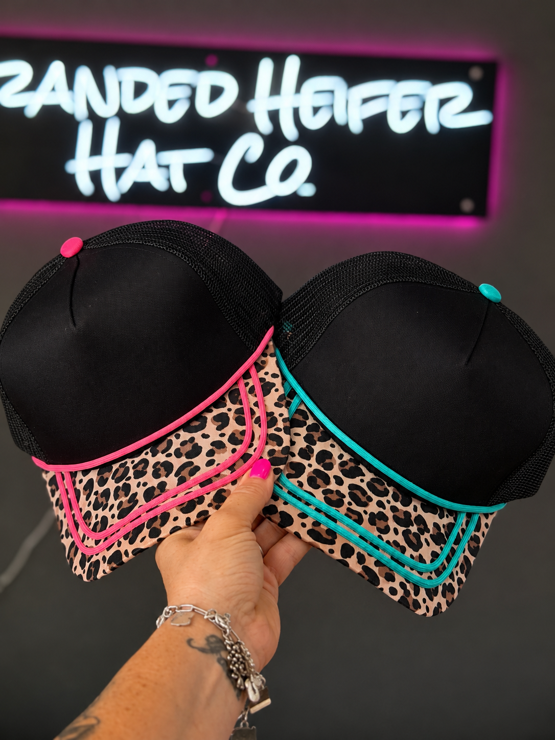 LEOPARD | BLACK MID PROFILE CANVAS HAT ( BLANK ) | FINAL RESTOCK
