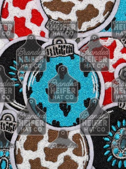 Christmas ornaments (4 options) embroidery patch