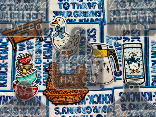 GRANNYS FILLERS EMBROIDERY PATCH