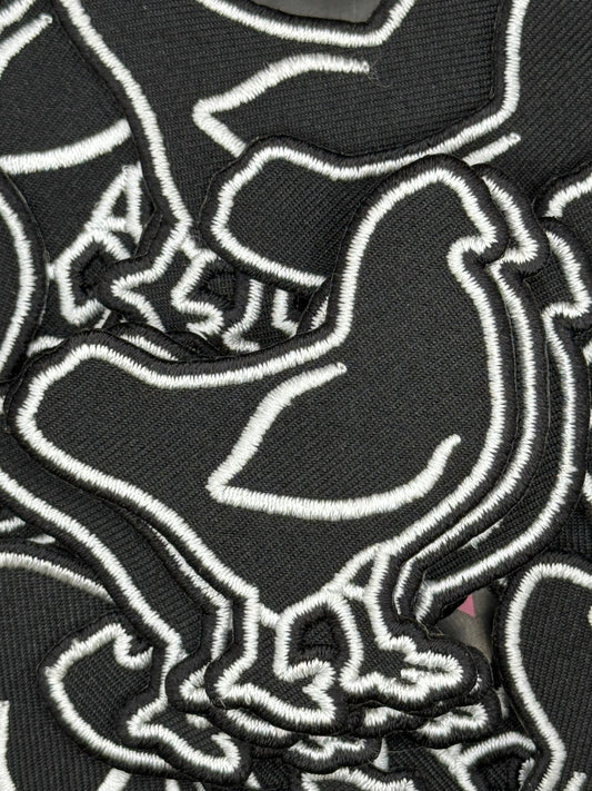 Show Chicken silhouette  embroidery patch