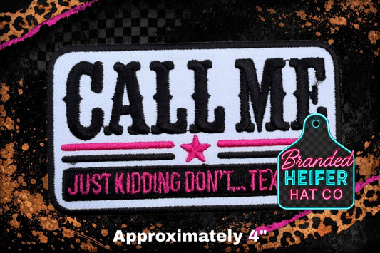 CALL ME EMBROIDERY PATCH
