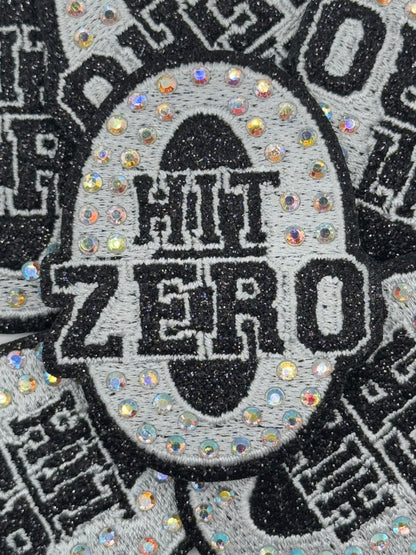 Hit 0 rhinestone embroidery patch