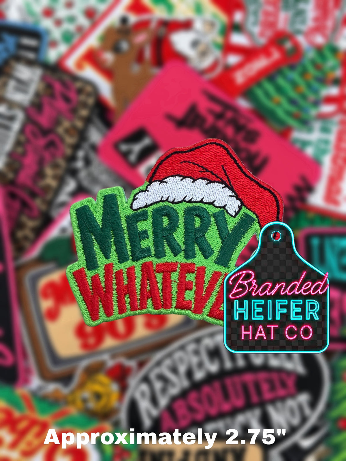 MERRY WHATEVER  | EMBROIDERED HAT PATCH