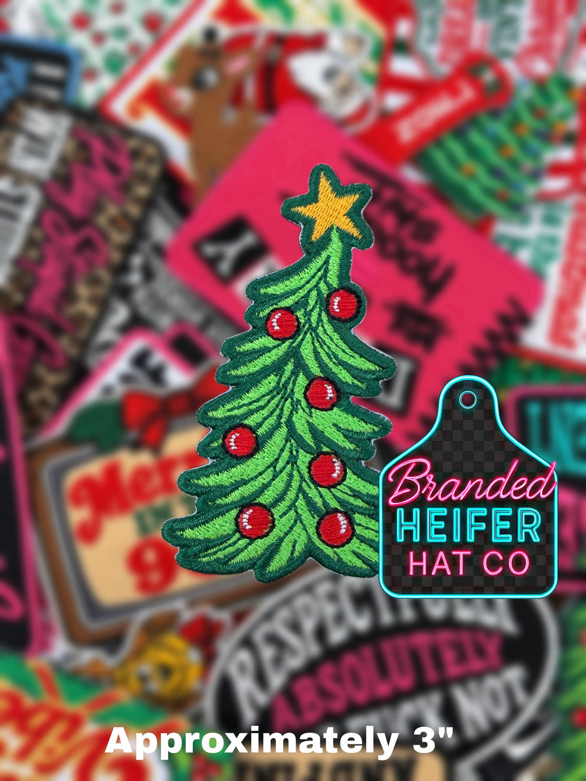 CHRISTMAS TREE | EMBROIDERED HAT PATCH