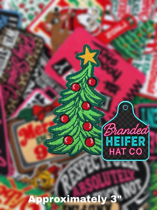 CHRISTMAS TREE | EMBROIDERED HAT PATCH