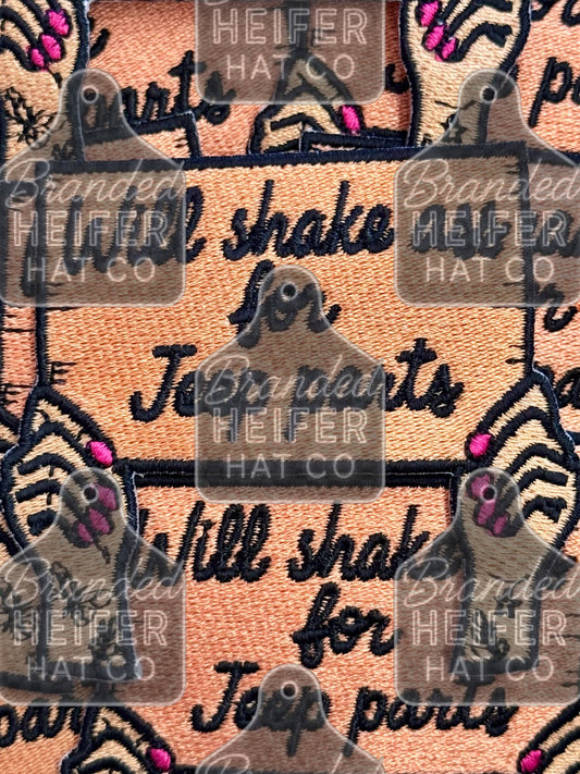 WILL SHAKE ASS FOR JEEP PARTS  | EMBROIDERY PATCH  | FINAL RESTOCK