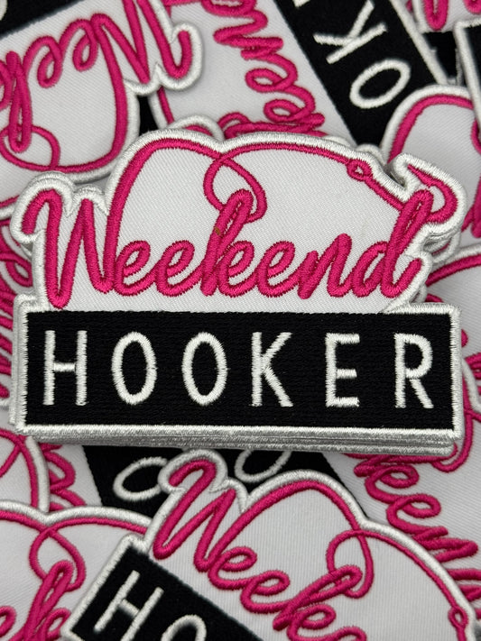 Weekend hooker (2 sizes) embroidery patch