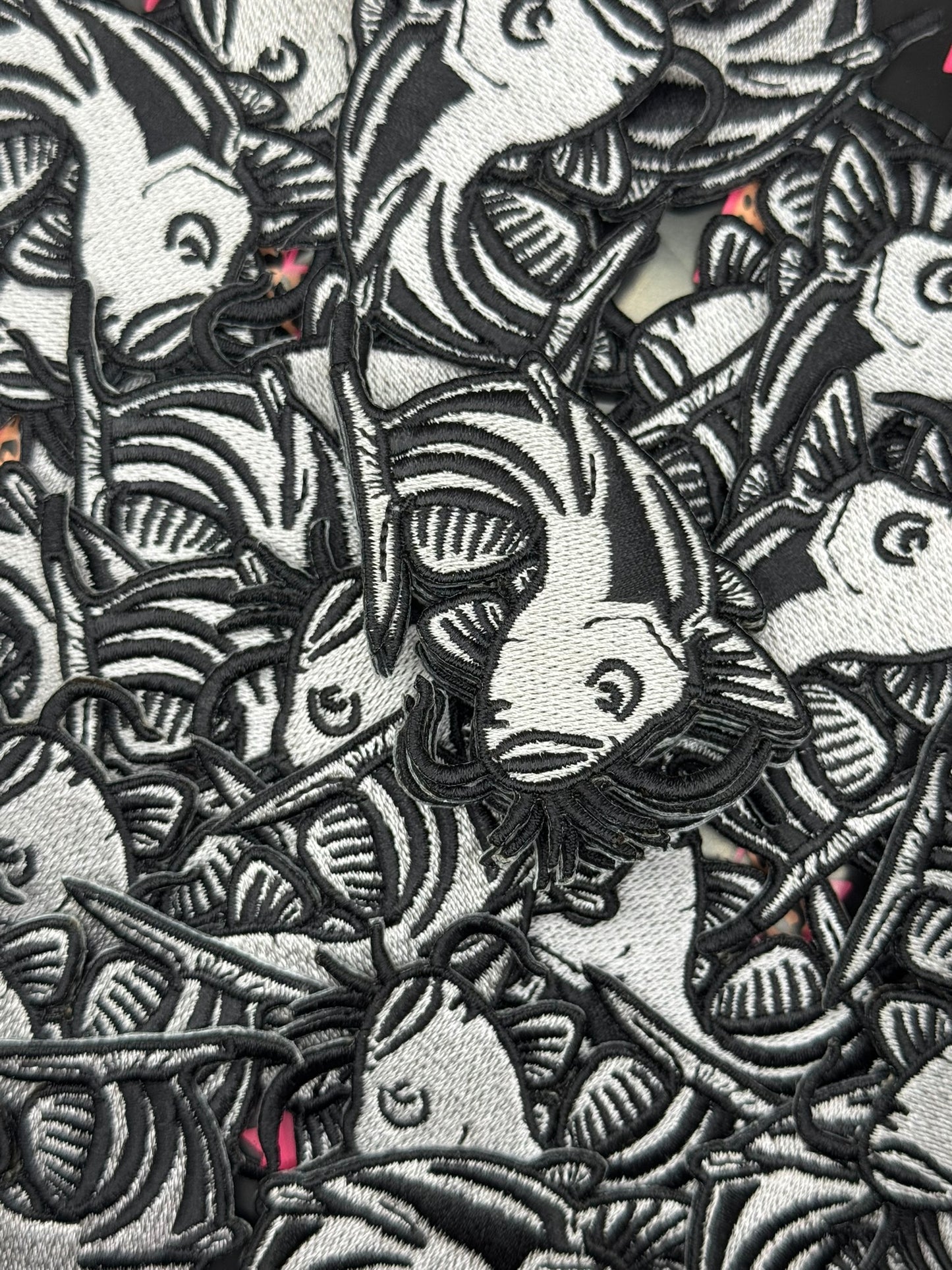 Catfish embroidery patch