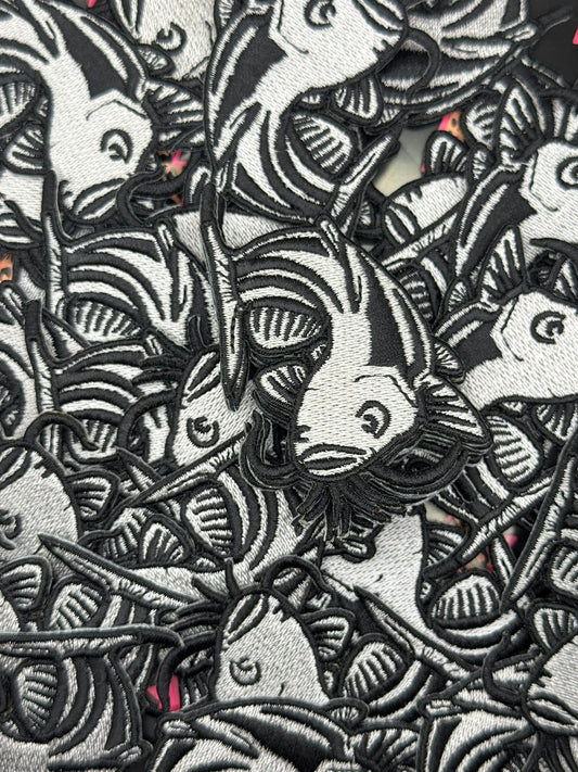 Catfish embroidery patch
