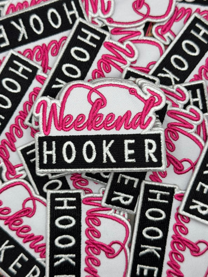 Weekend hooker (2 sizes) embroidery patch