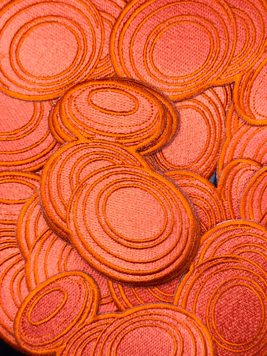 Clay pigeons embroidery patch