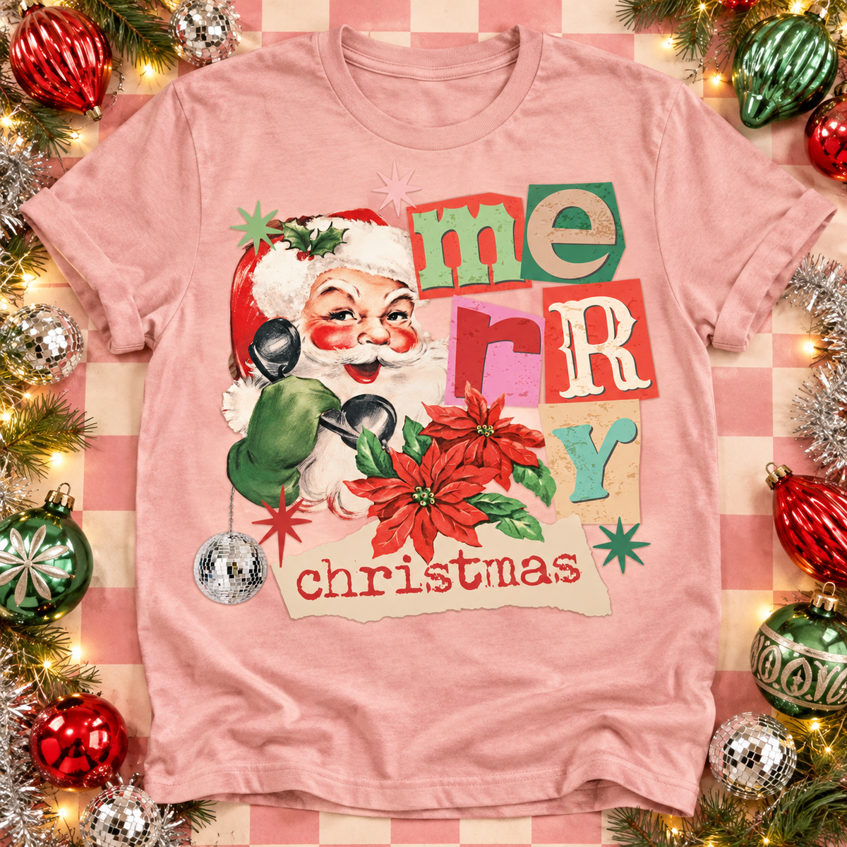 MERRY CHRISTMAS SANTA DTF TRANSFER