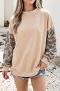 NEW Camo Colorblock Contrast Trim Oversized Sweatshirt |S-4X