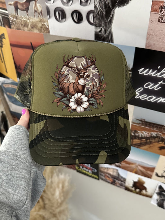 Floral Deer DTF