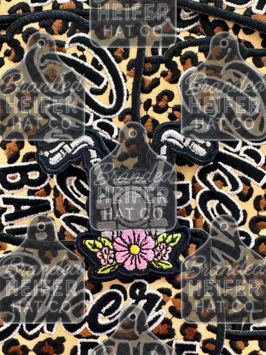 PINK FLORAL MOTORCYCLE |  EMBROIDERY PATCH