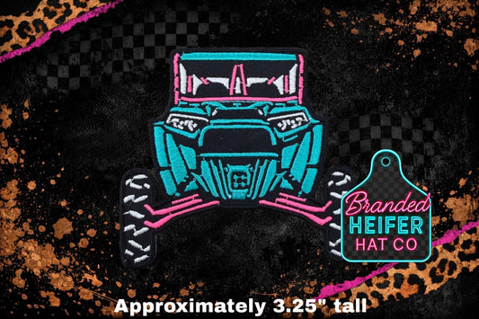 TEAL & PINK SXS  l EMBROIDERY PATCH
