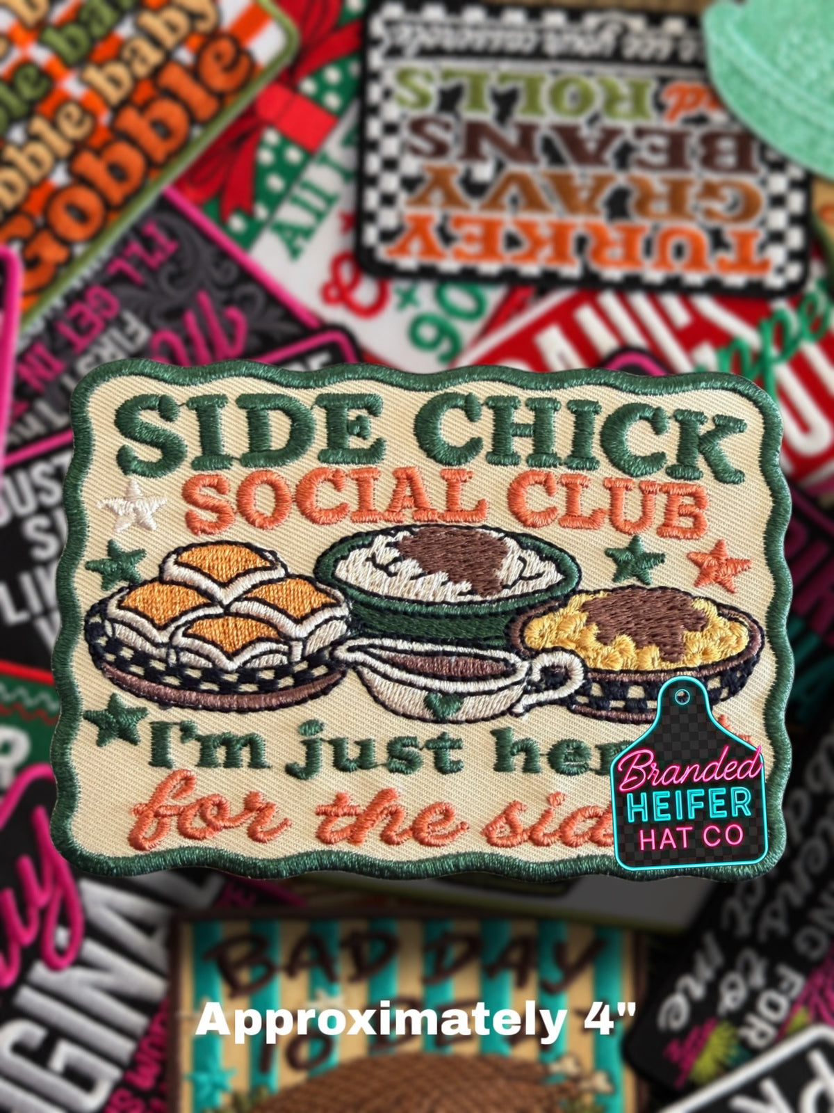 SIDE CHICK SOCIAL CLUB | EMBROIDERED HAT PATCH
