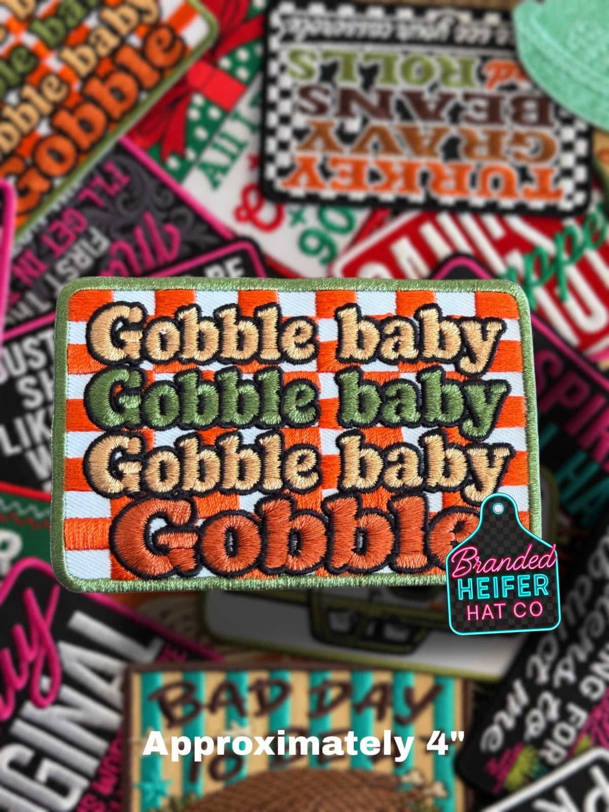 GOBBLE BABY GOBBLE BABY  | EMBROIDERED HAT PATCH
