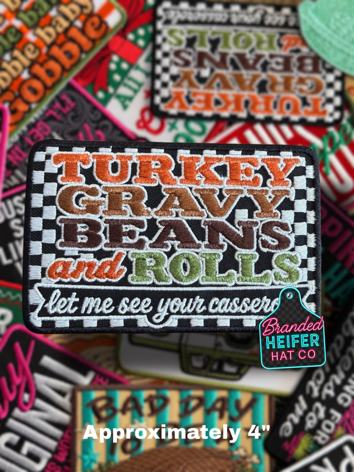 TURKEY GRAVY BEANS   | EMBROIDERED HAT PATCH