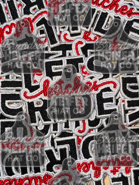 LETS RIDE RED |   EMBROIDERY PATCH