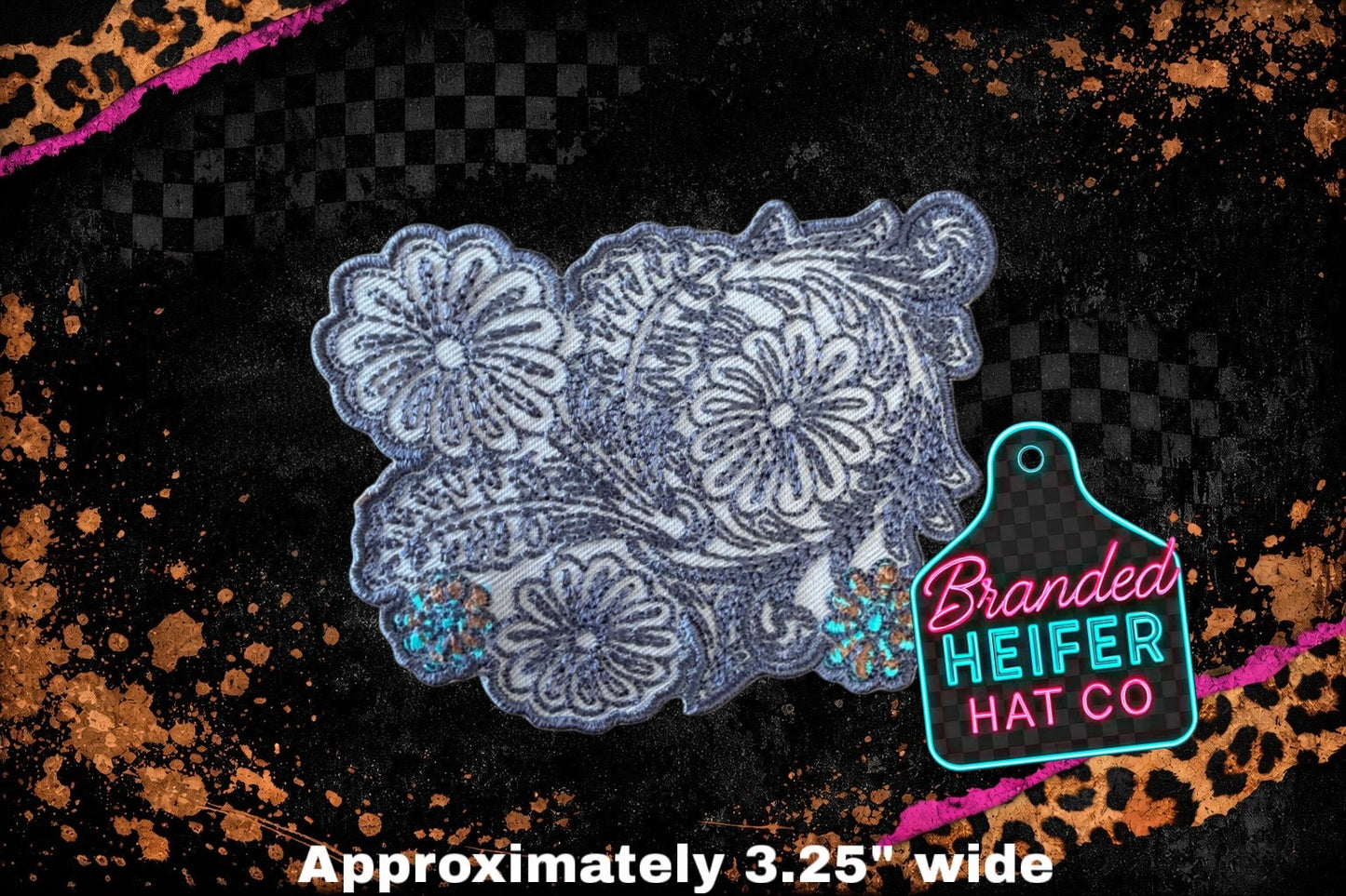 WESTERN SILVER FILLER  l EMBROIDERY PATCH