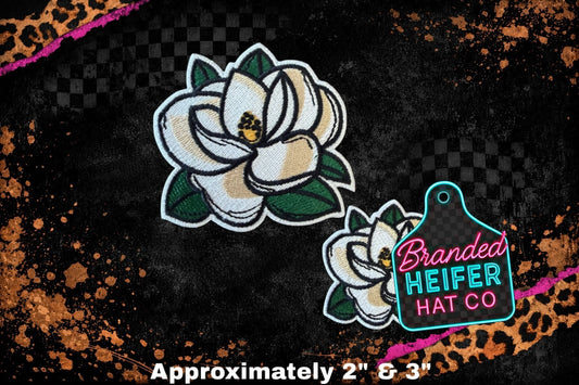 SET OF MAGNOLIA FLOWERS  l EMBROIDERY PATCH