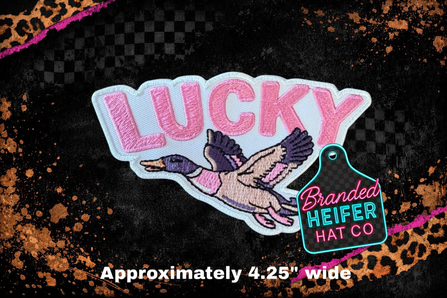 LUCKY DUCK ( PINK )   l EMBROIDERY PATCH