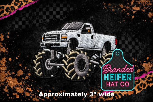 WHITE TRUCK  l EMBROIDERY PATCH