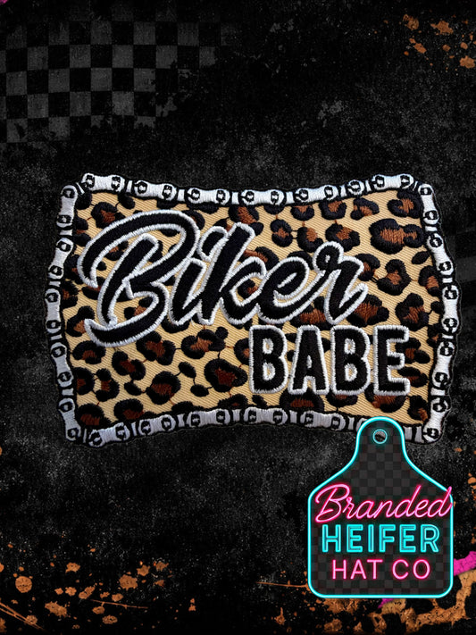 BIKER BABE OUTLINED |  EMBROIDERY PATCH