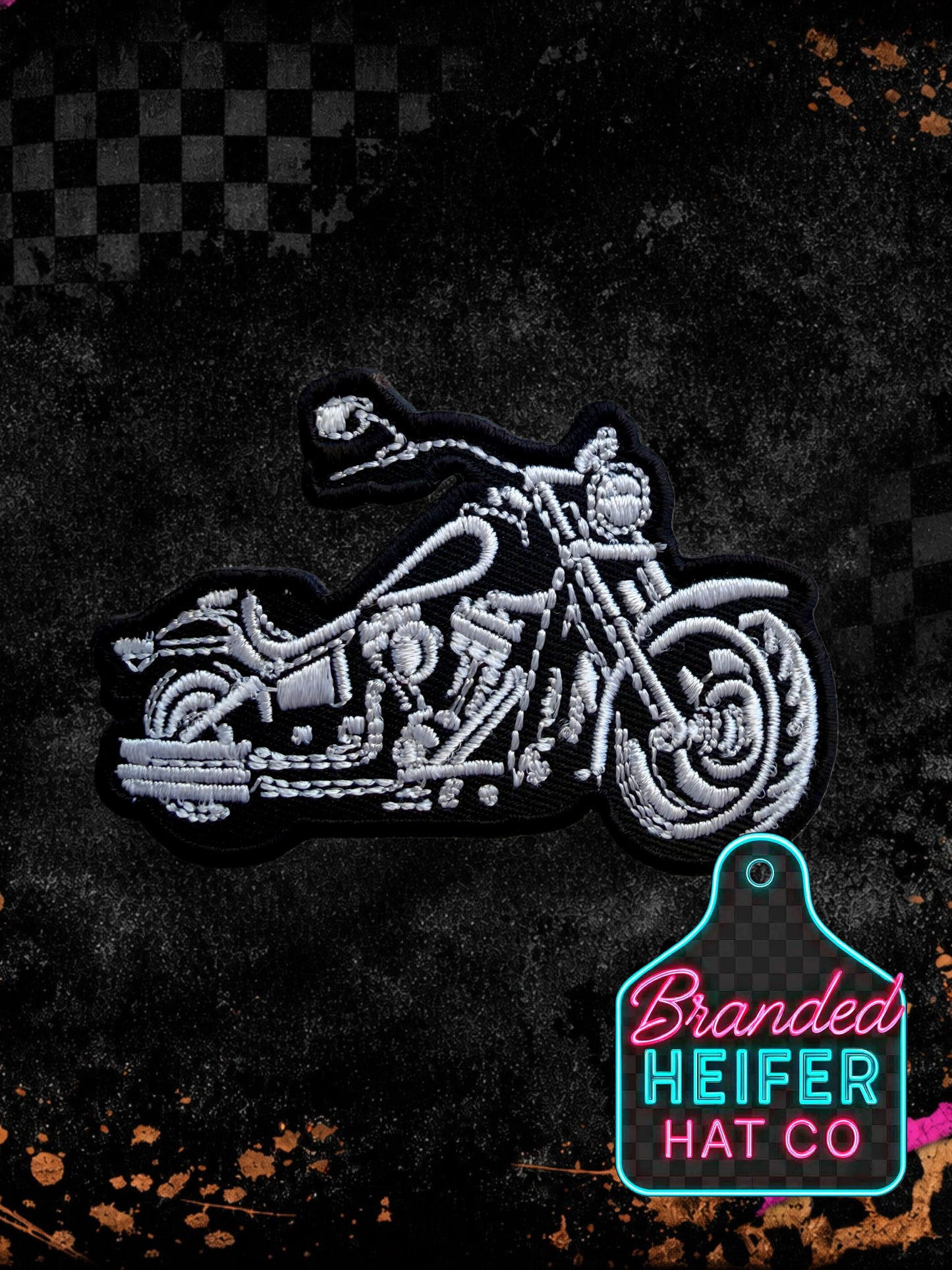 BLACK MOTORCYCLE |  EMBROIDERY PATCH | FINAL RESTOCK