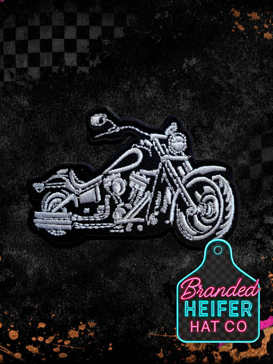 BLACK MOTORCYCLE |  EMBROIDERY PATCH | FINAL RESTOCK