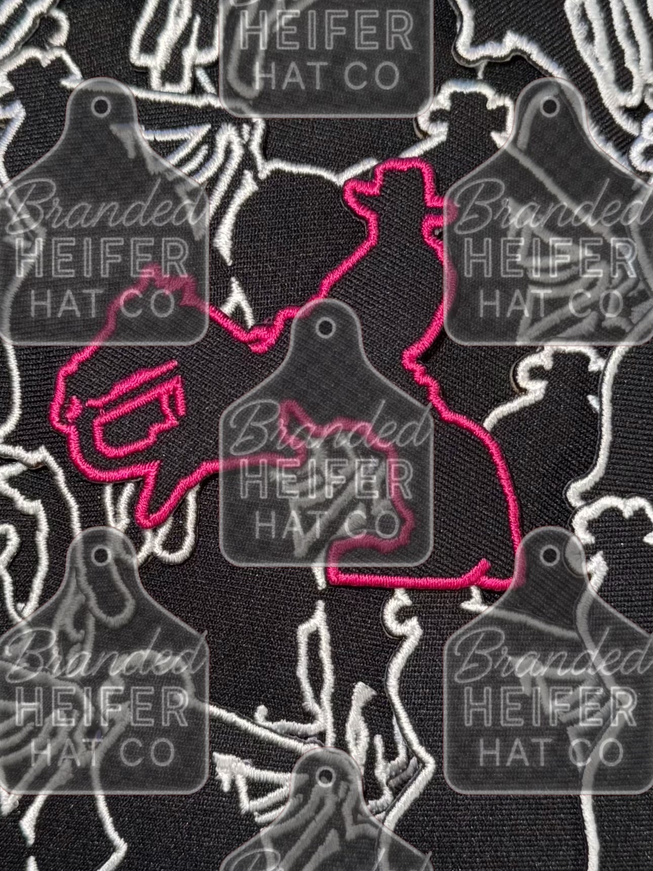 CUTTING HORSE pink | EMBROIDERY PATCH