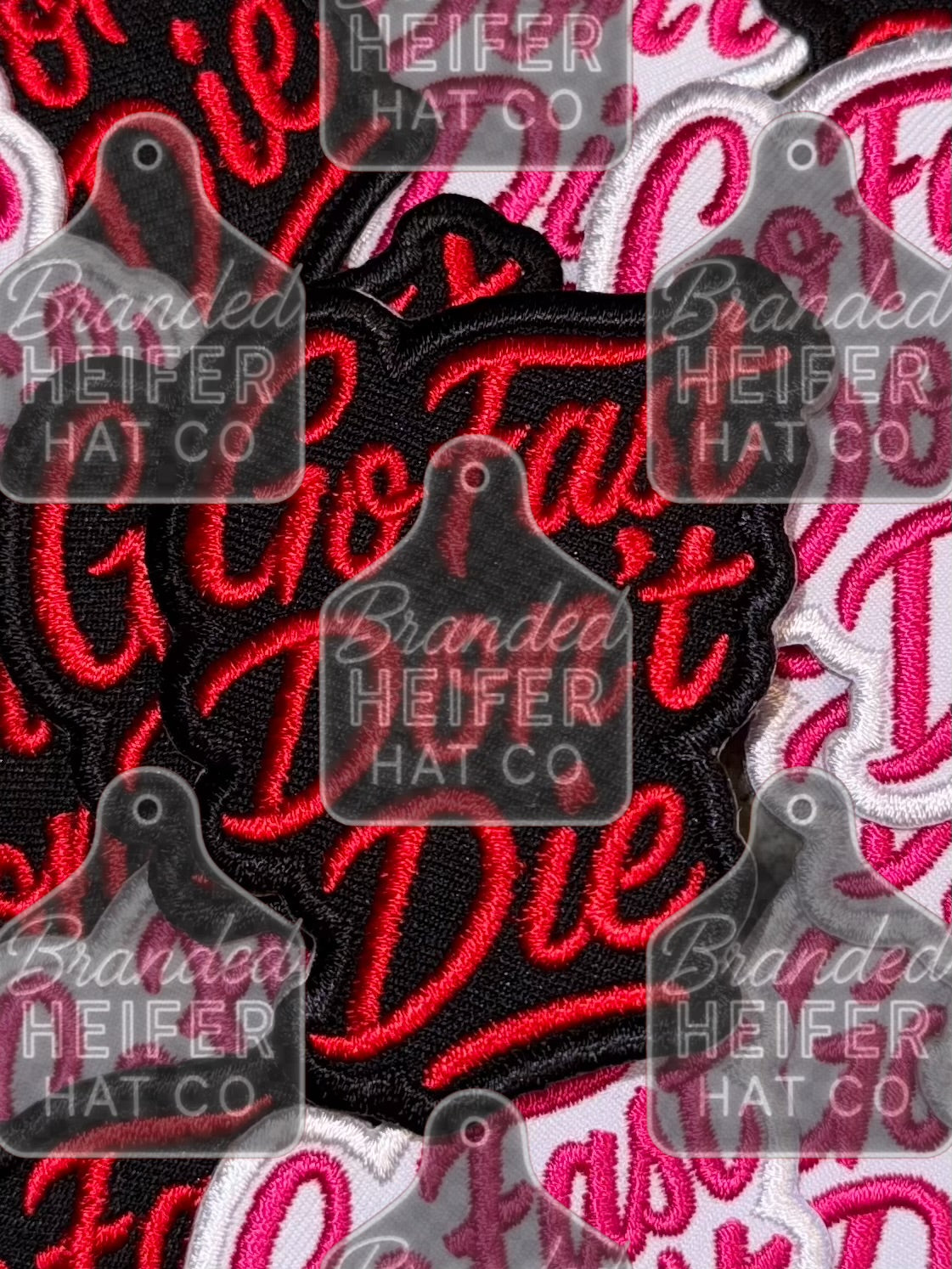 GO FAST DONT DIE BLACK & RED | EMBROIDERY PATCH